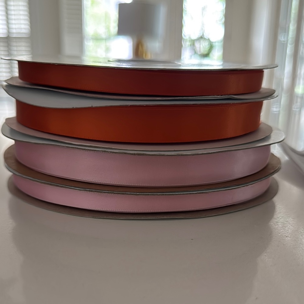 Orange and Pink Ribbon Set new